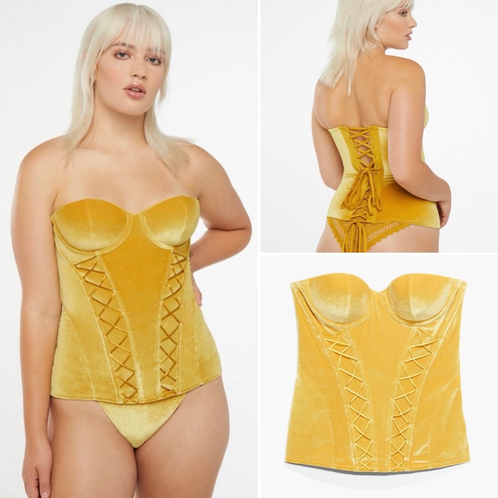 Savage x Fenty Velvet Vixen Corset in Honeycomb - S